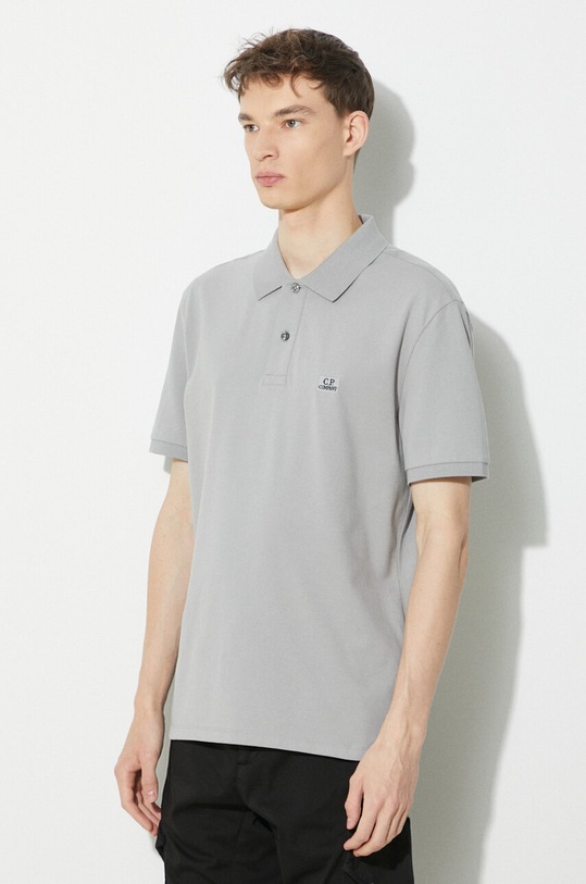 Polo tričko C.P. Company Stretch Piquet Regular šedá 16CMPL094A005263W