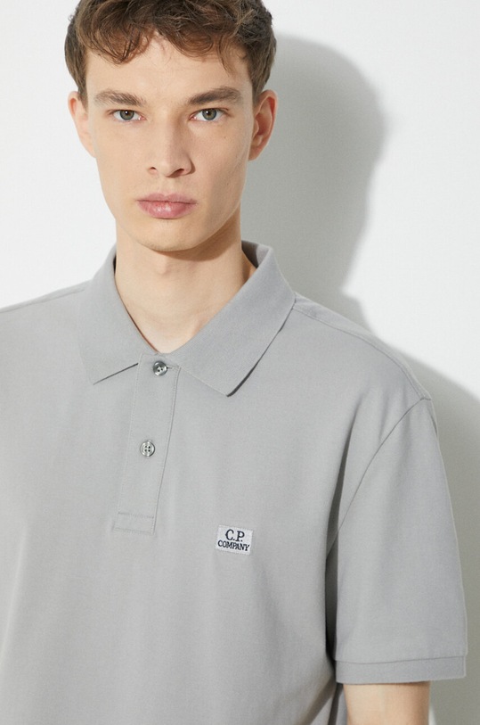 Polo tričko C.P. Company Stretch Piquet Regular 16CMPL094A005263W šedá