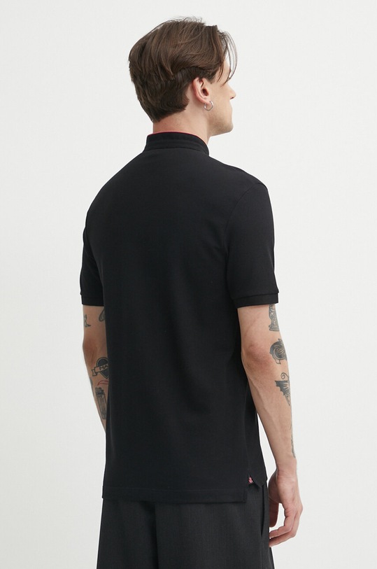 Odzież The Kooples polo bawełniane HPOC28010K czarny