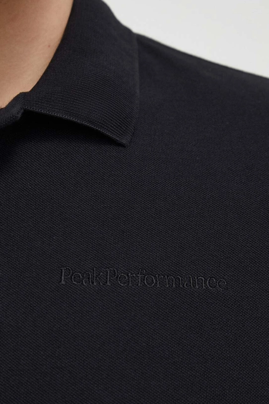 Peak Performance polo bawełniane G79780 czarny