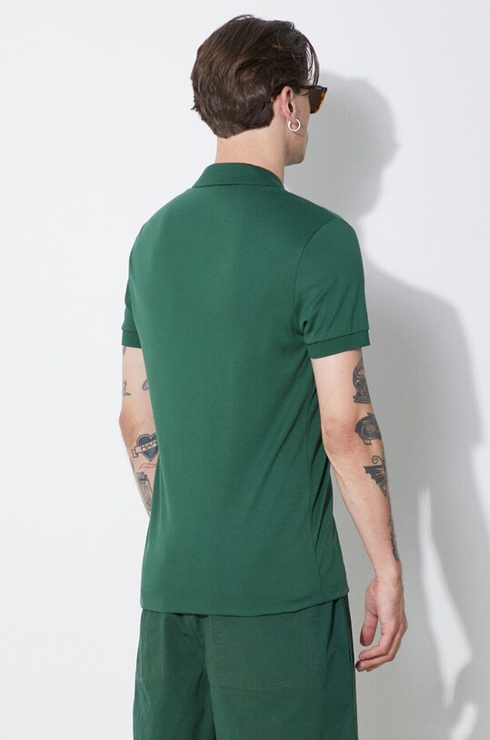 Ρούχα Βαμβακερό μπλουζάκι πόλο Lacoste DH2050.132 πράσινο
