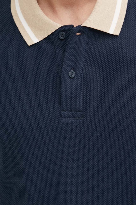 Marc O'Polo polo bawełniane DENIM 5000000173 granatowy