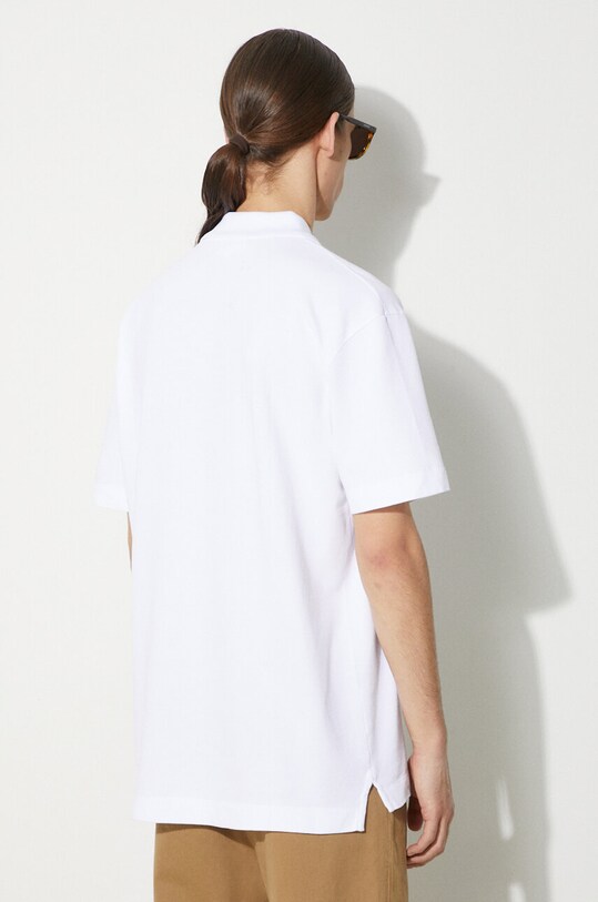 Îmbrăcăminte Maison Kitsuné polo de bumbac Bold Fox Head Patch Comfort Polo MM00207KJ7010 alb