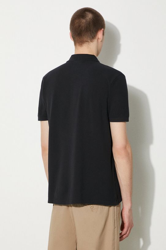 Ρούχα Βαμβακερό μπλουζάκι πόλο Maison Kitsuné Fox Head Patch Regular Polo LM00208KJ7002 μαύρο