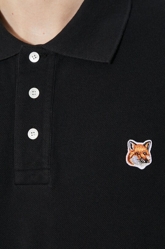 Памучна тениска с яка Maison Kitsuné Fox Head Patch Regular Polo LM00208KJ7002