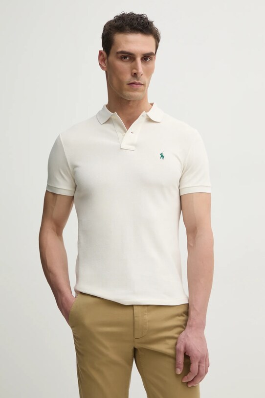 Polo Ralph Lauren polo bawełniane bawełna beżowy 710680784