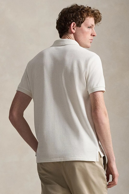 Pamučna polo majica Polo Ralph Lauren 710680784 bež SS26