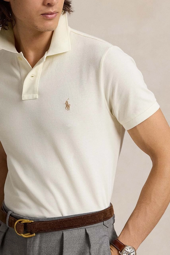 Bavlnené polo tričko Polo Ralph Lauren béžová 710680784