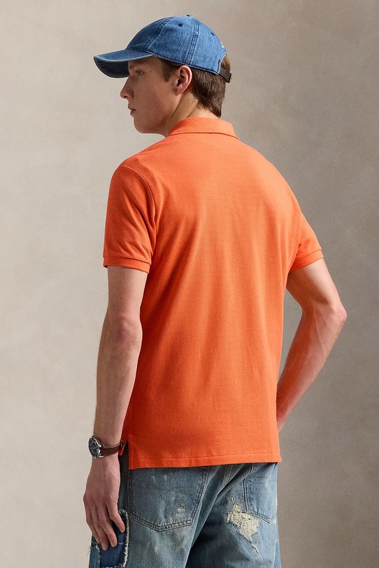 Бавовняне поло Polo Ralph Lauren 710680784 помаранчевий SS25