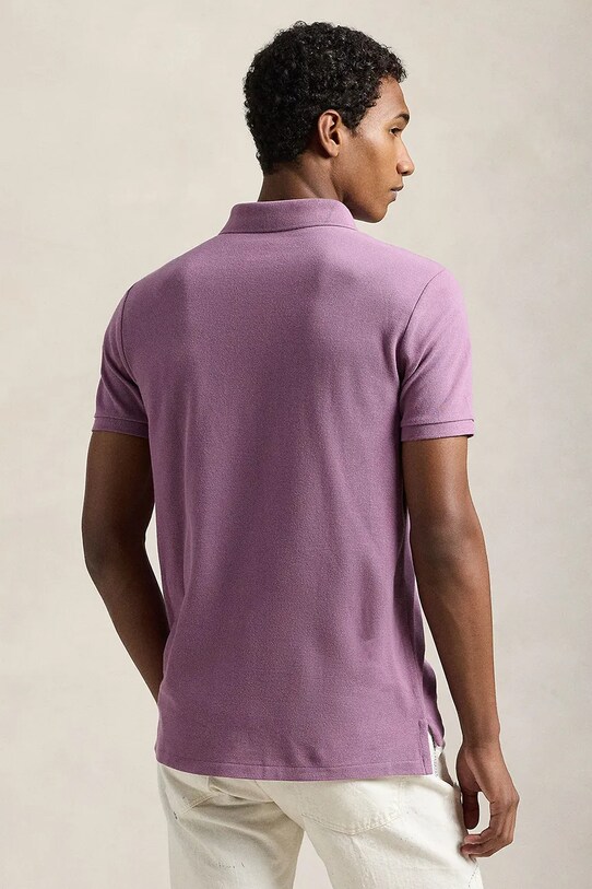 Бавовняне поло Polo Ralph Lauren 710680784 фіолетовий SS25