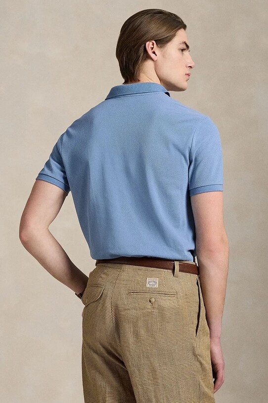 Polo Ralph Lauren polo bawełniane 710680784 niebieski SS25