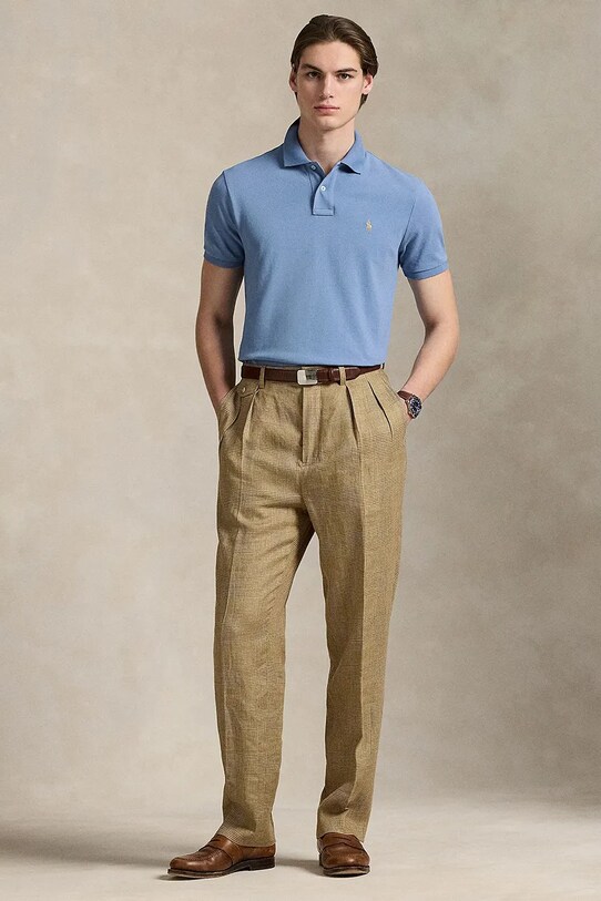 Odzież Polo Ralph Lauren polo bawełniane 710680784 niebieski