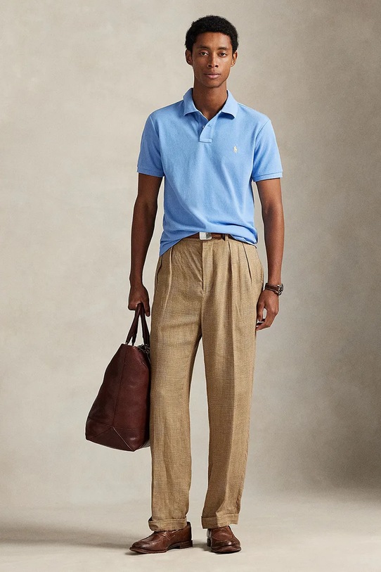 Odzież Polo Ralph Lauren polo bawełniane 710680784 niebieski