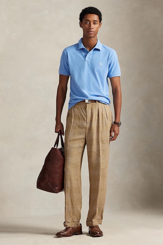 Odzież Polo Ralph Lauren polo bawełniane 710680784 niebieski