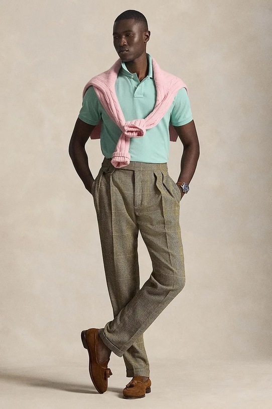 Odzież Polo Ralph Lauren polo bawełniane 710680784 turkusowy