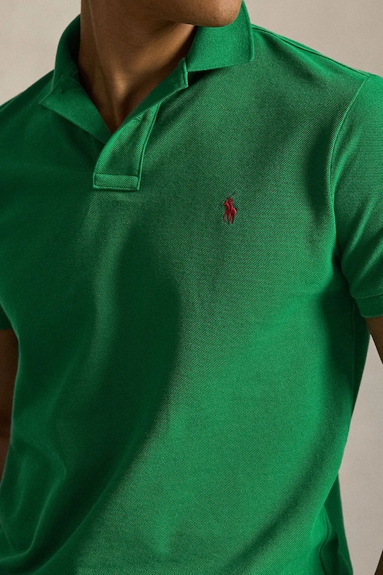 Bavlnené polo tričko Polo Ralph Lauren zelená 710680784