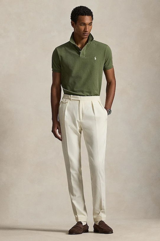 Odzież Polo Ralph Lauren polo bawełniane 710680784 zielony