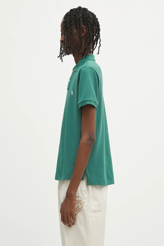 Βαμβακερό μπλουζάκι πόλο Polo Ralph Lauren 710680784 πράσινο AW25