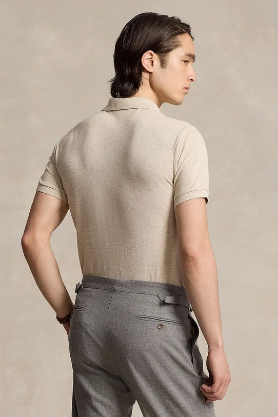 Polo Ralph Lauren polo bawełniane 710680784 beżowy SS25
