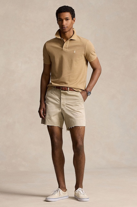 Odzież Polo Ralph Lauren polo bawełniane 710680784 beżowy