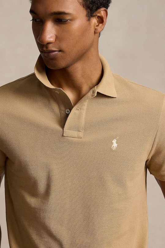 Polo Ralph Lauren polo bawełniane beżowy 710680784