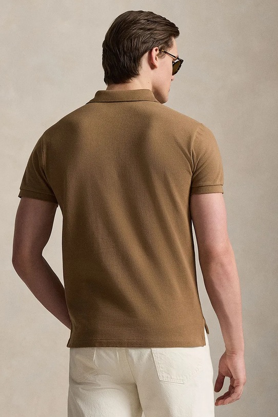 Polo Ralph Lauren polo bawełniane 710680784 brązowy SS26