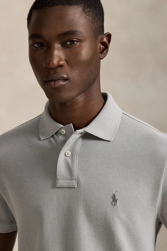 Polo Ralph Lauren polo bawełniane szary 710680784