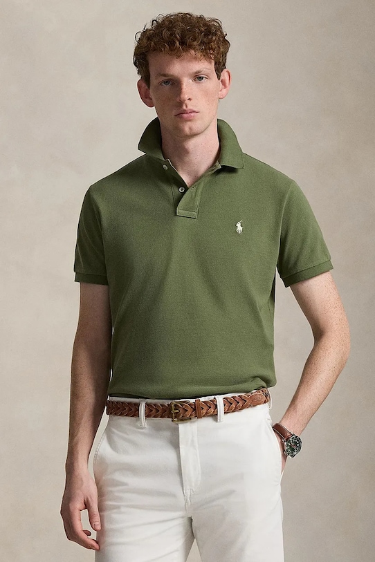 Polo Ralph Lauren polo bawełniane bawełna zielony 710680784