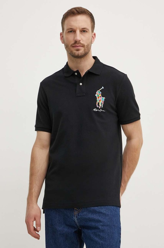 Bavlnené polo tričko Polo Ralph Lauren čierna 710926413