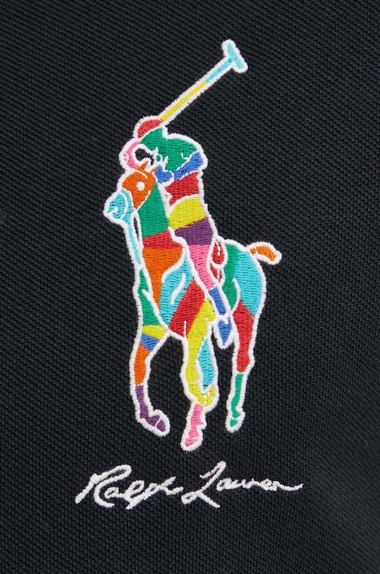 Bavlnené polo tričko Polo Ralph Lauren 710926413 čierna