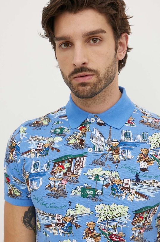 Polo Ralph Lauren polo bawełniane niebieski 710935221