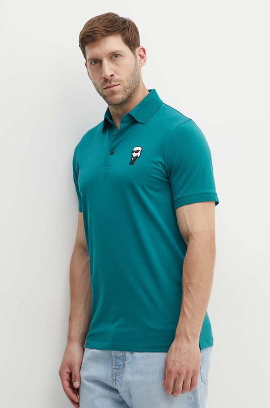 Karl Lagerfeld polo regular zielony 534221.745022