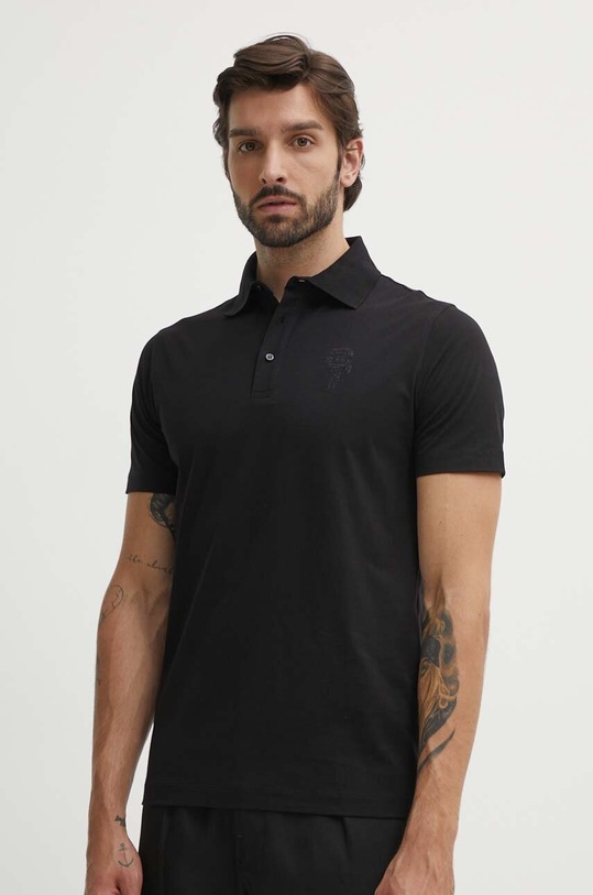 Karl Lagerfeld polo de bumbac negru 542241.745422
