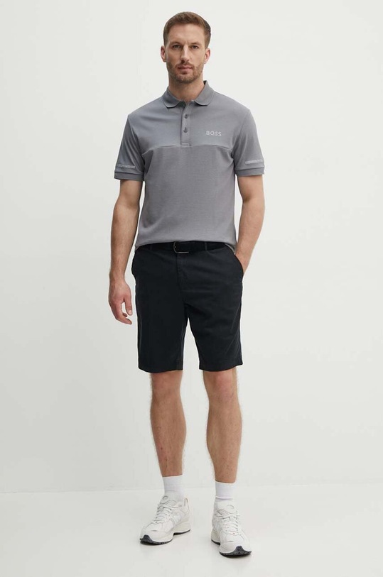 BOSS Green polo 50505849 szary SS24