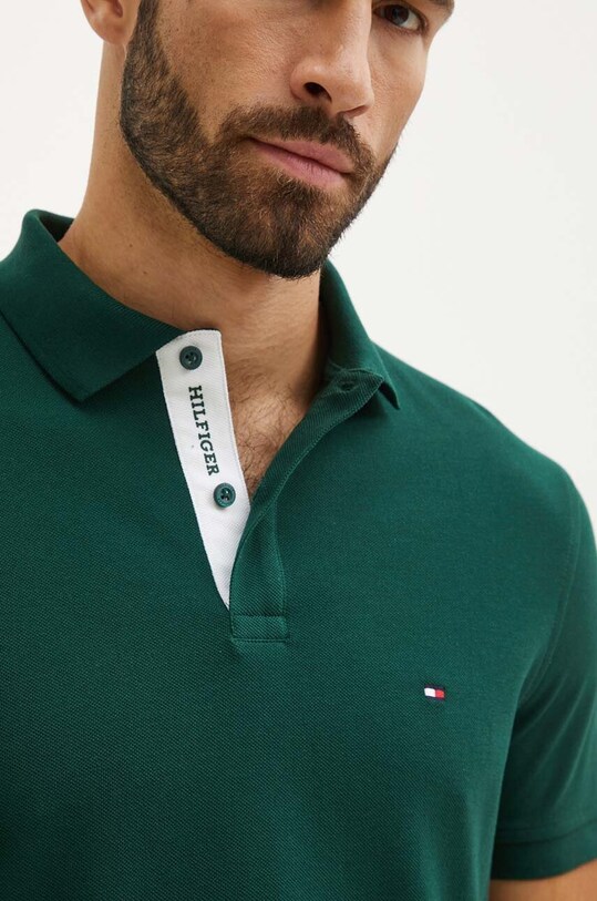 Odzież Tommy Hilfiger polo MW0MW34753 zielony