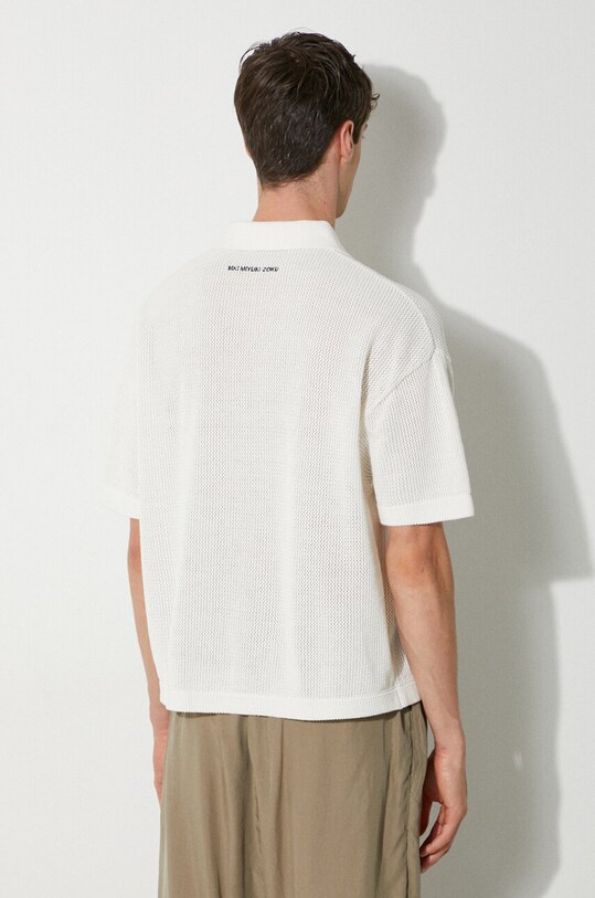 Дрехи Памучна тениска с яка MKI MIYUKI ZOKU Loose Gauge Polo LOOSE.GAUGE.POLO бял