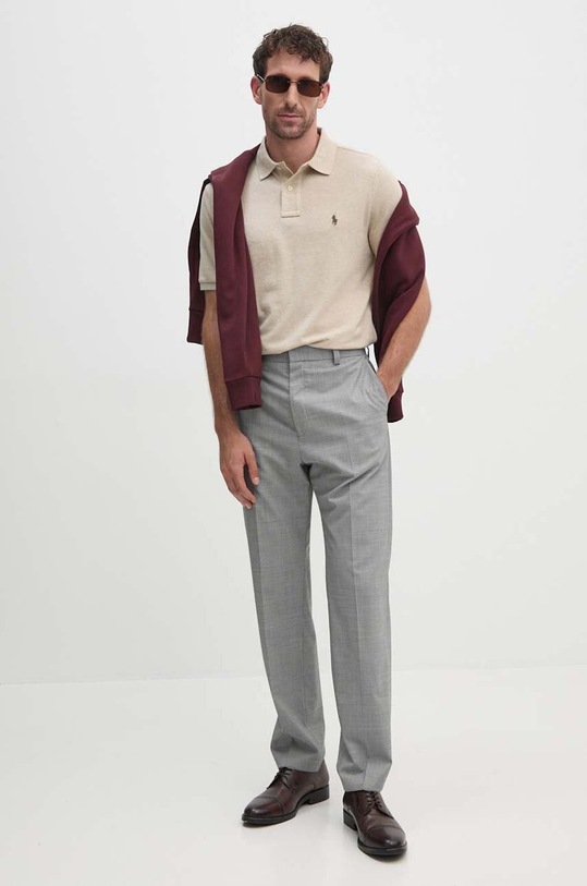 Бавовняне поло Polo Ralph Lauren 710534735 бежевий SS24