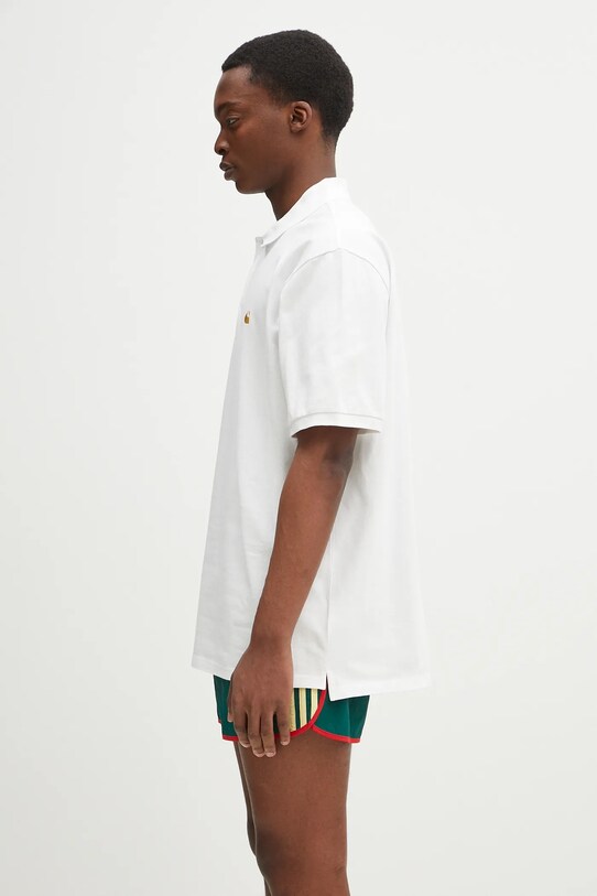 Bavlnené polo tričko Carhartt WIP S/S Chase Pique Polo I023807.00RXX biela SS25