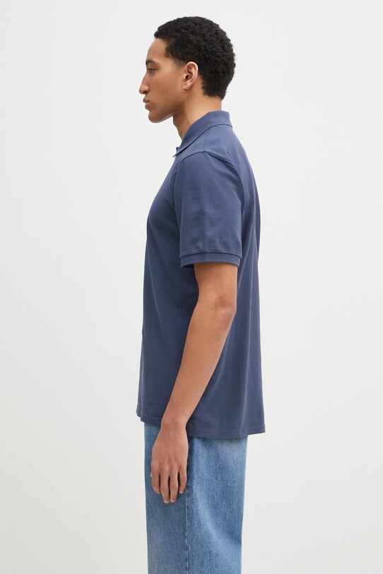 Bavlněné polo tričko Carhartt WIP S/S Chase Pique Polo I023807.2Q8XX modrá AA00