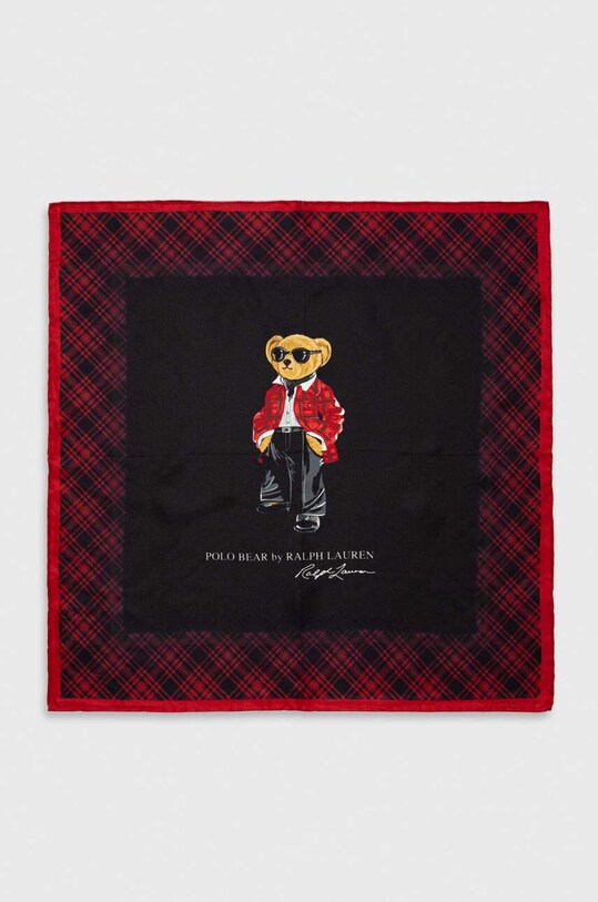Polo Ralph Lauren apaszka jedwabna tkanina czarny 455931403