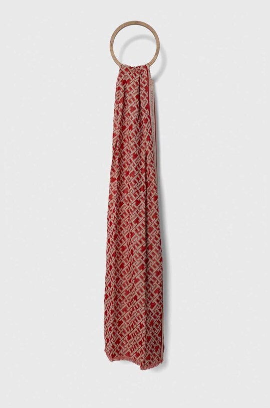 Tommy Hilfiger szal tkanina czerwony AW0AW15794