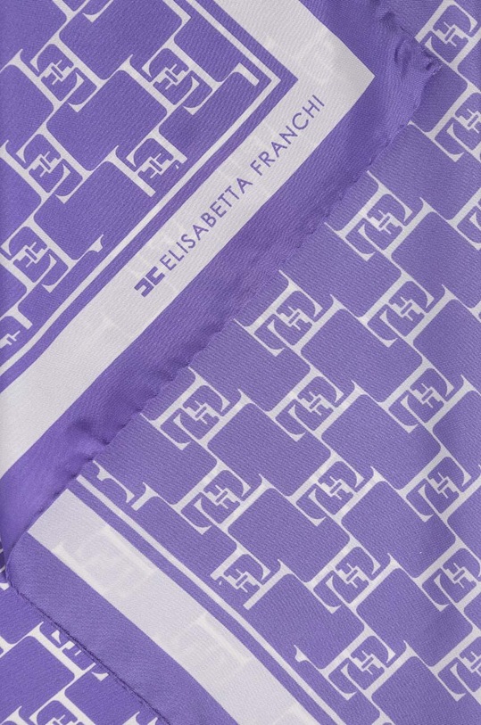 Akcesoria Elisabetta Franchi chusta jedwabna FO01L41E2 fioletowy