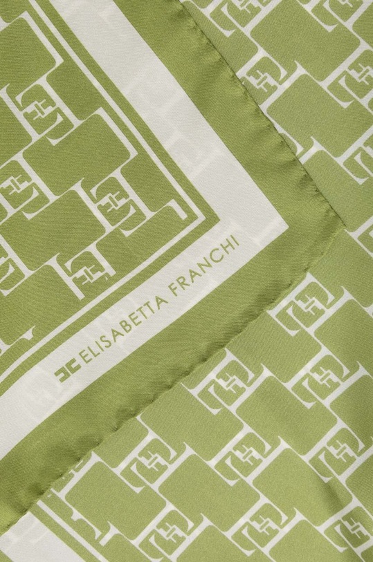 Elisabetta Franchi chusta jedwabna FO01L41E2 zielony SS24