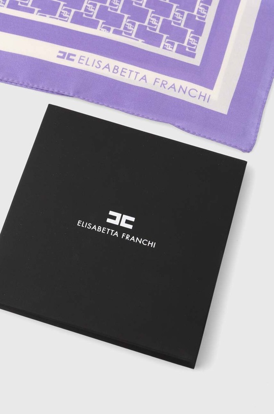 Akcesoria Elisabetta Franchi apaszka jedwabna FO02L41E2 fioletowy