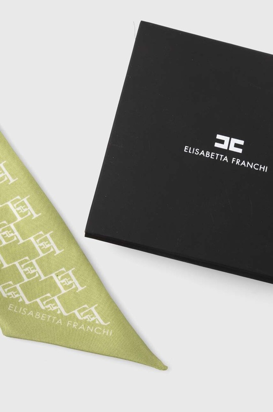 Akcesoria Elisabetta Franchi apaszka jedwabna FO03L41E2 zielony