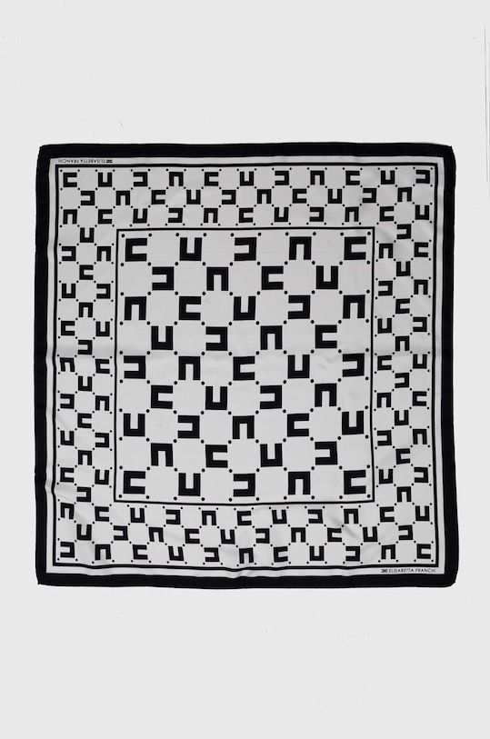 Elisabetta Franchi chusta jedwabna FO04L41E2 biały SS24