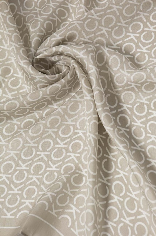 Αξεσουάρ Μεταξωτό φουλάρι Calvin Klein K60K611413 μπεζ