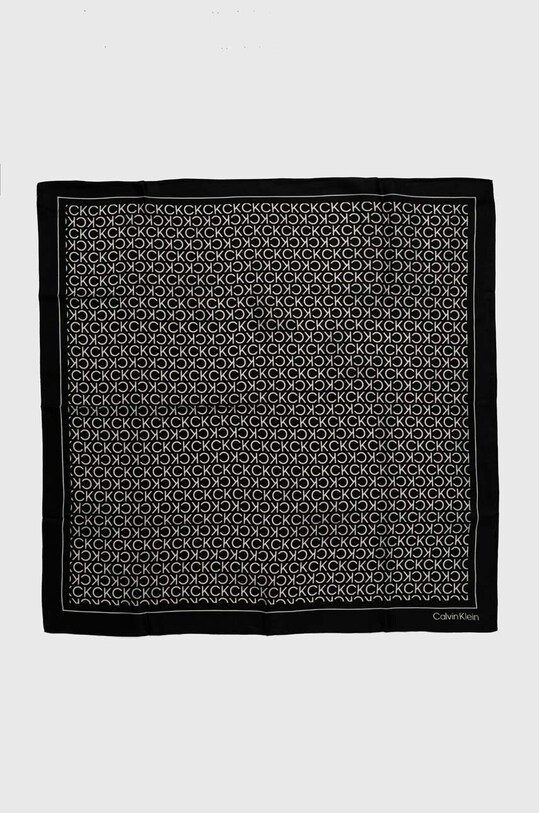 Hodvábna šatka Calvin Klein K60K611413 čierna SS24