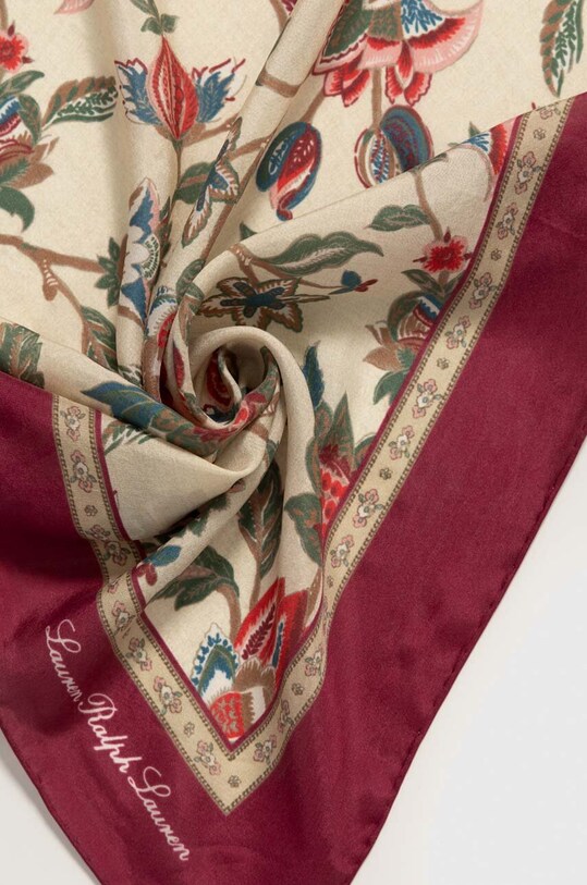 Akcesoria Lauren Ralph Lauren apaszka jedwabna 454937215 fioletowy