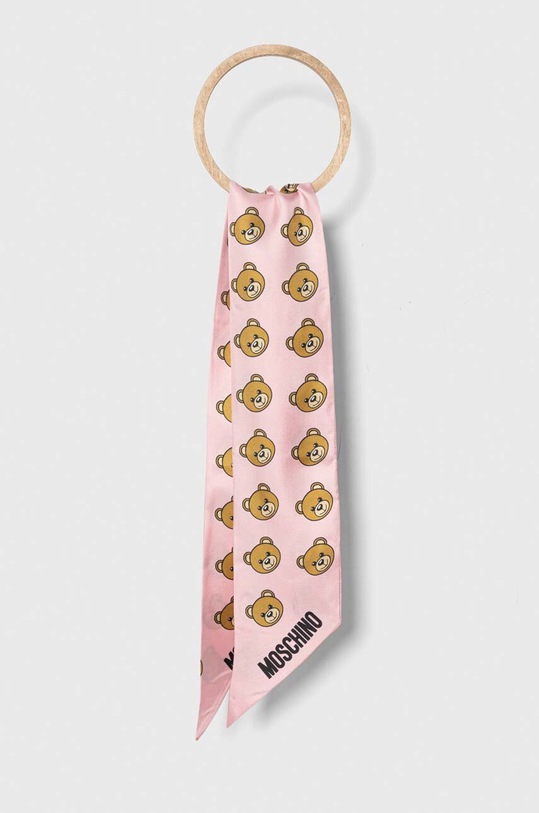 Svilena marama Moschino Planet friendly roza M5708.E3242